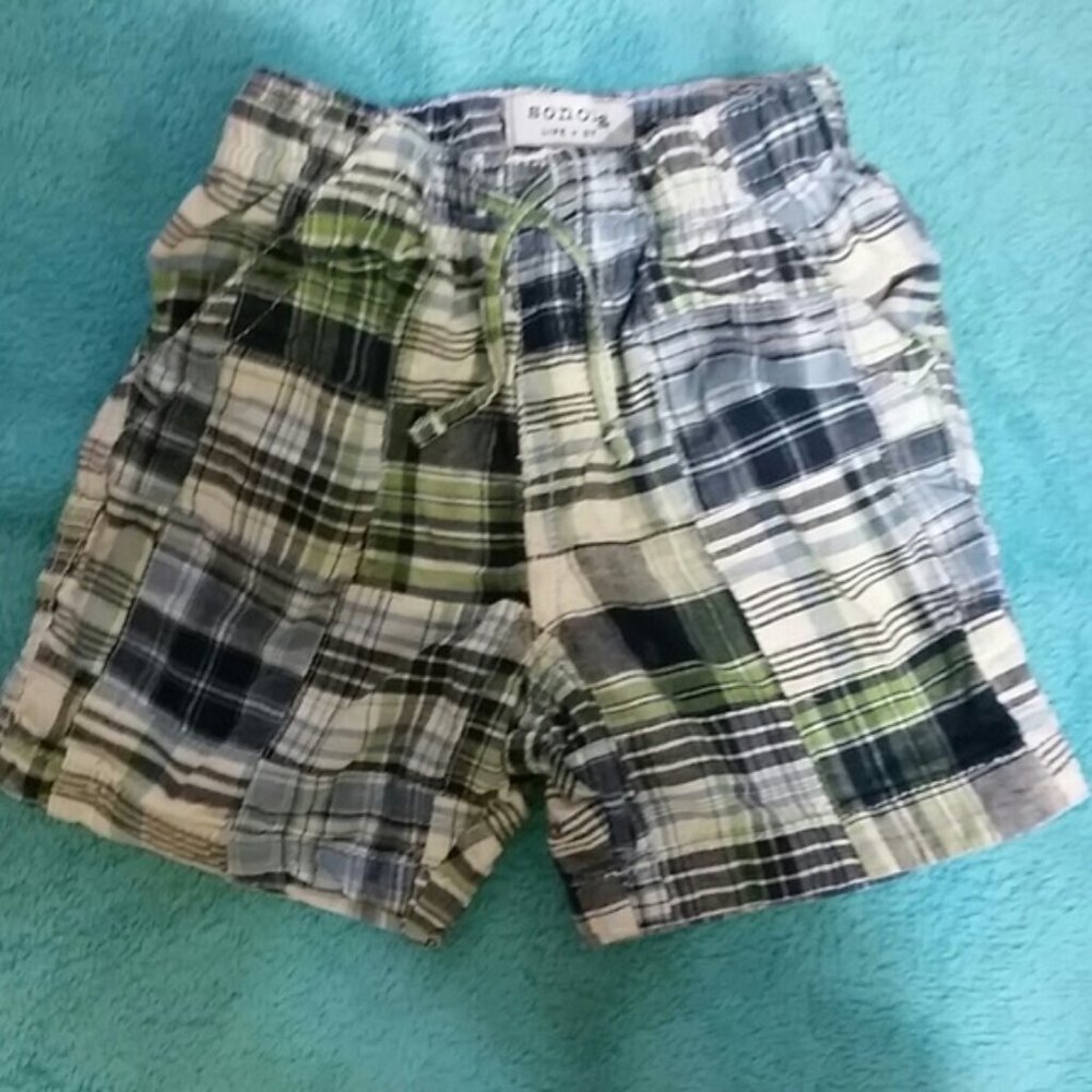 SONOMA LIFE + STYLE BLUE PLAID Shorts 3T